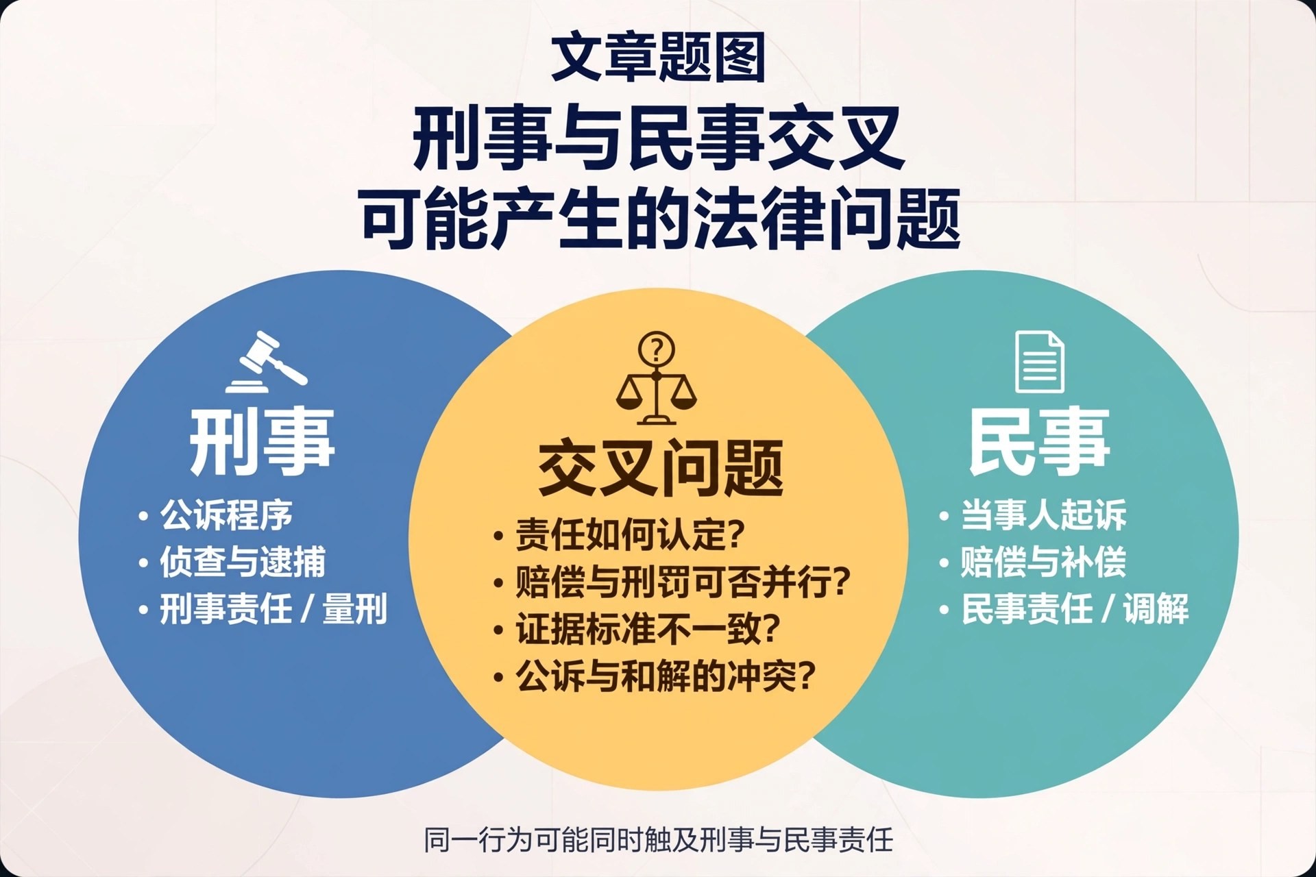 刑事与民事交叉可能产生的法律问题题图